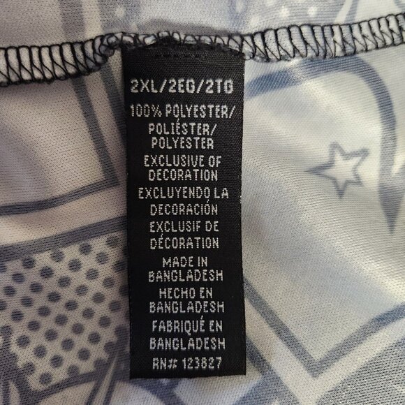 OH SNAP!  Men's 2XL Drill Clothing Co Comic Pop Art T-Shirt Stretch Black White - Picture 4 of 5